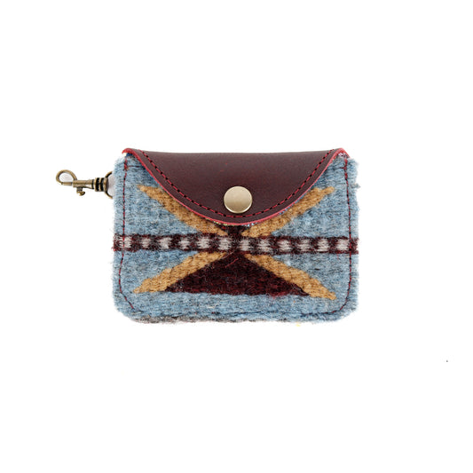 CARD CASE WITH CLASP - MEXICO TEXTILE - VINO TINTO - NO. 15854
