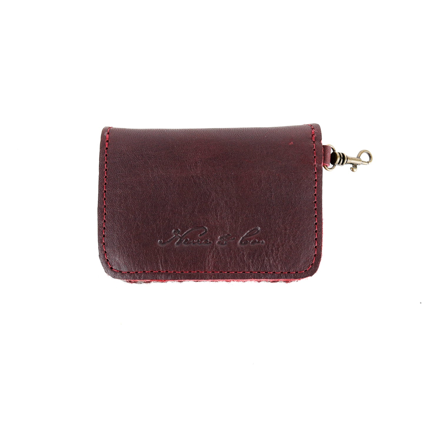 CARD CASE WITH CLASP - MEXICO TEXTILE - VINO TINTO - NO. 15855