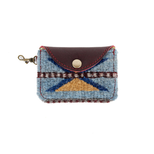 CARD CASE WITH CLASP - MEXICO TEXTILE - VINO TINTO - NO. 15855
