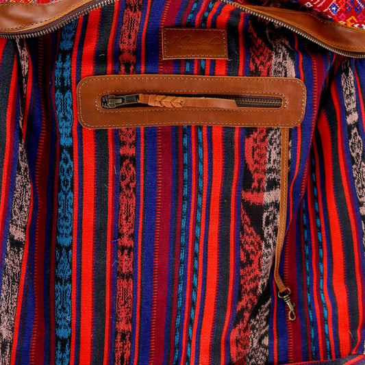 BEATRIZ CDB + DIAMANTE STRAP - OOAK HUIPIL - CAFE - NO. 16019