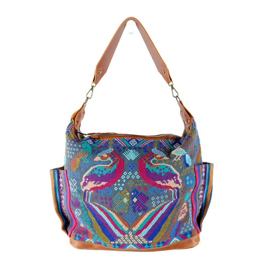 BEATRIZ CDB + DIAMANTE STRAP - OOAK HUIPIL - CAFE - NO. 16021