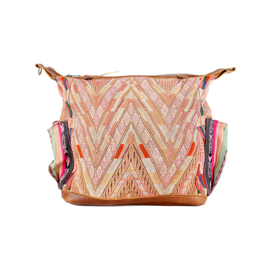 BEATRIZ MCDB + DIAMANTE STRAP - OOAK HUIPIL - CAFE -  NO. 16037