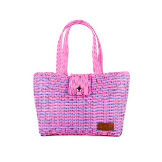 **CLOSEOUT** WOVEN UPCYCLED TOTE - MEDIUM - NO. 16095