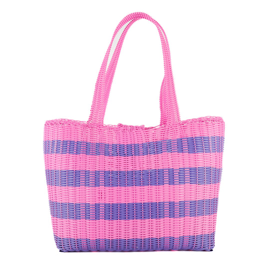 **CLOSEOUT** WOVEN UPCYCLED TOTE - LARGE - NO. 16113