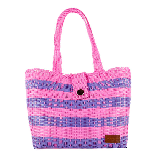 **CLOSEOUT** WOVEN UPCYCLED TOTE - LARGE - NO. 16113