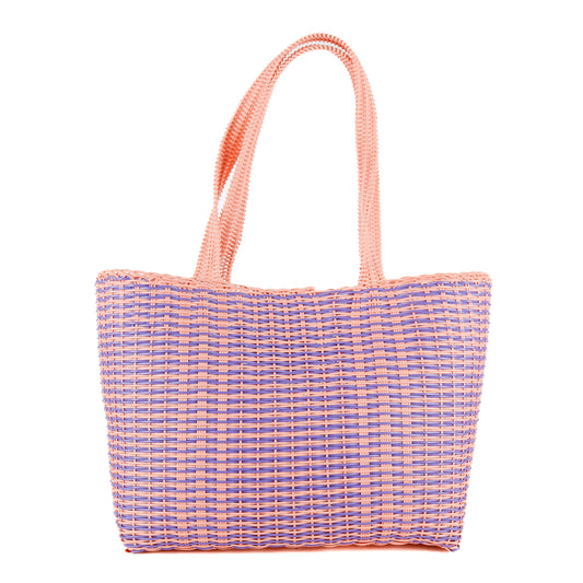 **CLOSEOUT** WOVEN UPCYCLED TOTE - LARGE - NO. 16119