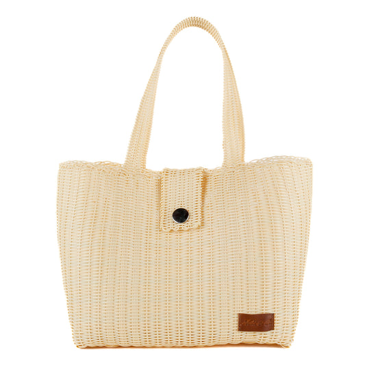 **CLOSEOUT** WOVEN UPCYCLED TOTE - LARGE - NO. 16120