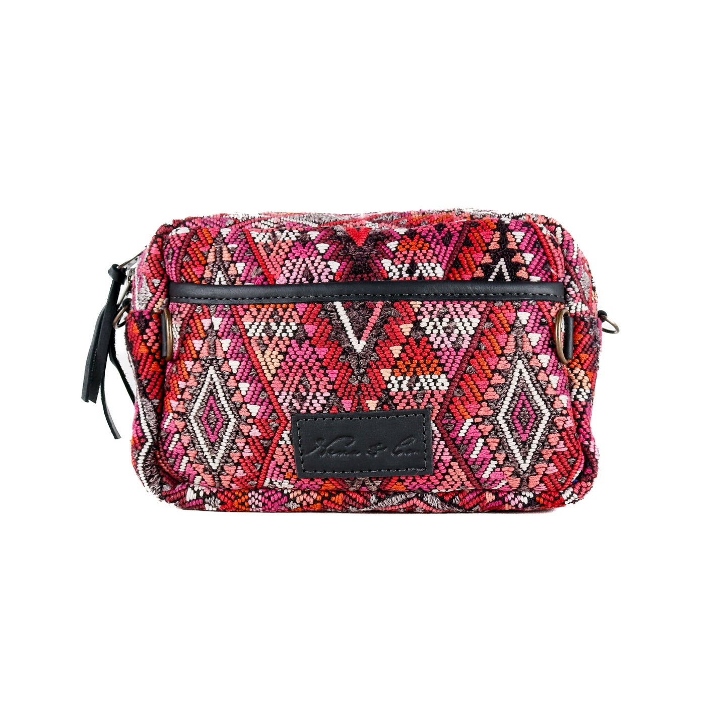 WANDER CROSSBODY BAG + STRAP SET - OOAK HUIPIL & CORTE - BLACK - NO. 16135