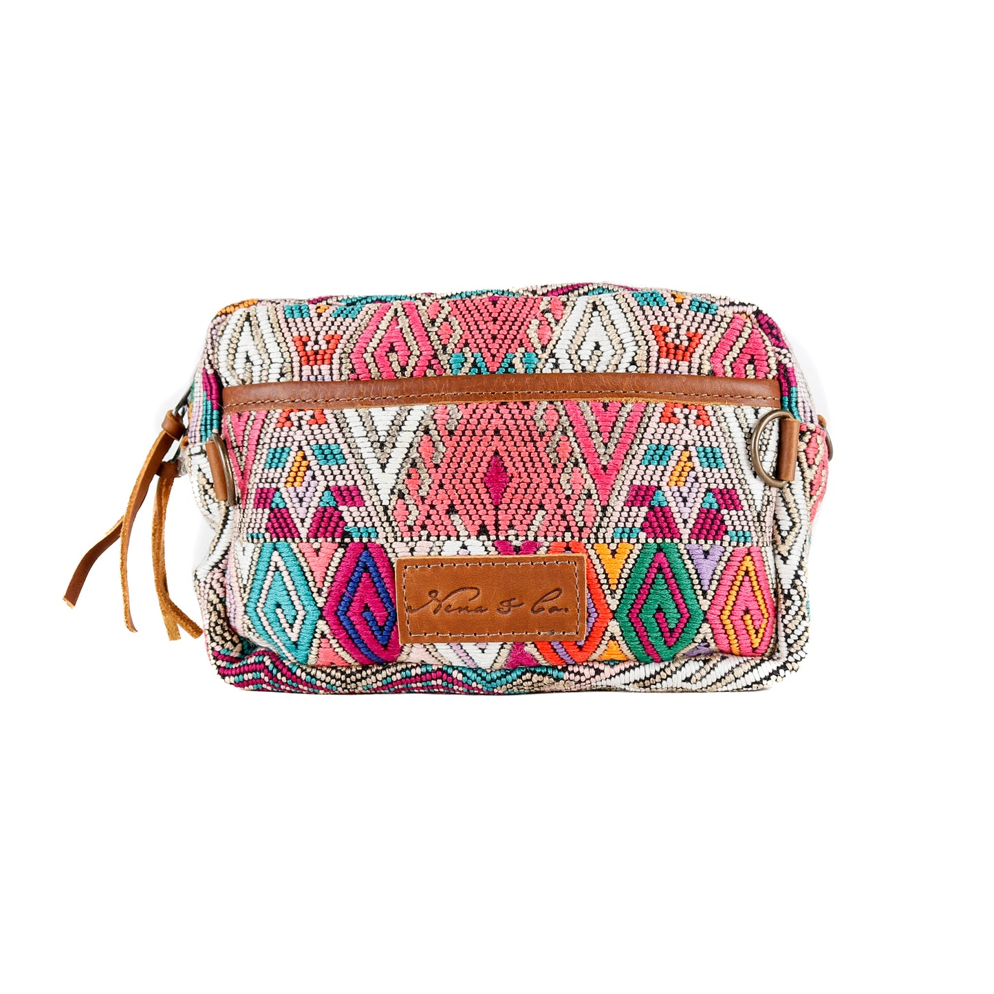 WANDER CROSSBODY BAG + STRAP SET - OOAK HUIPIL & CORTE - CAFE - NO. 16140
