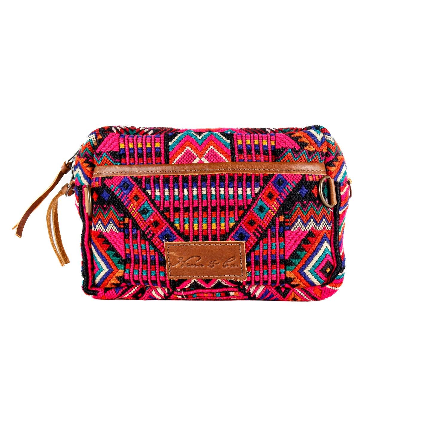 WANDER CROSSBODY BAG + STRAP SET - OOAK HUIPIL & CORTE - CAFE - NO. 16143