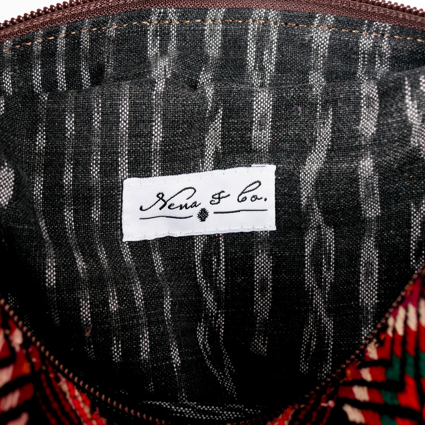 WANDER CROSSBODY BAG + STRAP SET - OOAK HUIPIL & CORTE - CAFE - NO. 16143