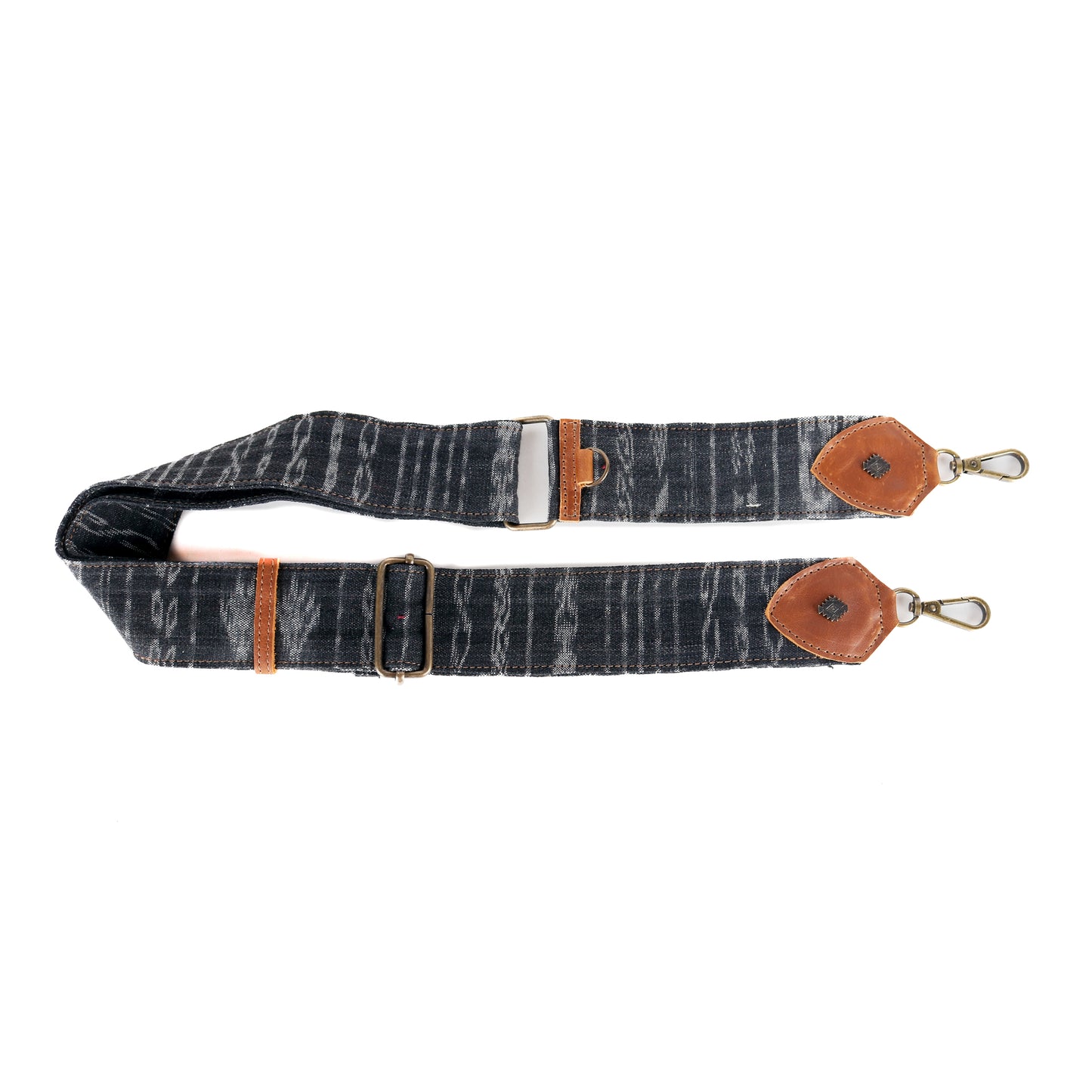 WANDER CROSSBODY BAG + STRAP SET - OOAK HUIPIL & CORTE - CAFE - NO. 16143