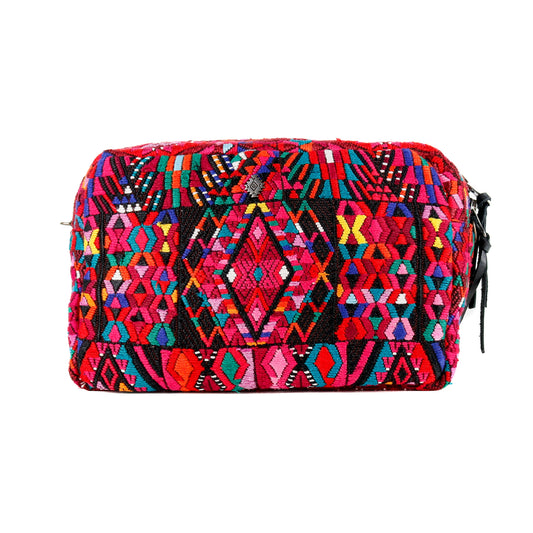 LARGE WANDER BAG + STRAP SET - OOAK HUIPIL & CORTE - BLACK - NO.16154