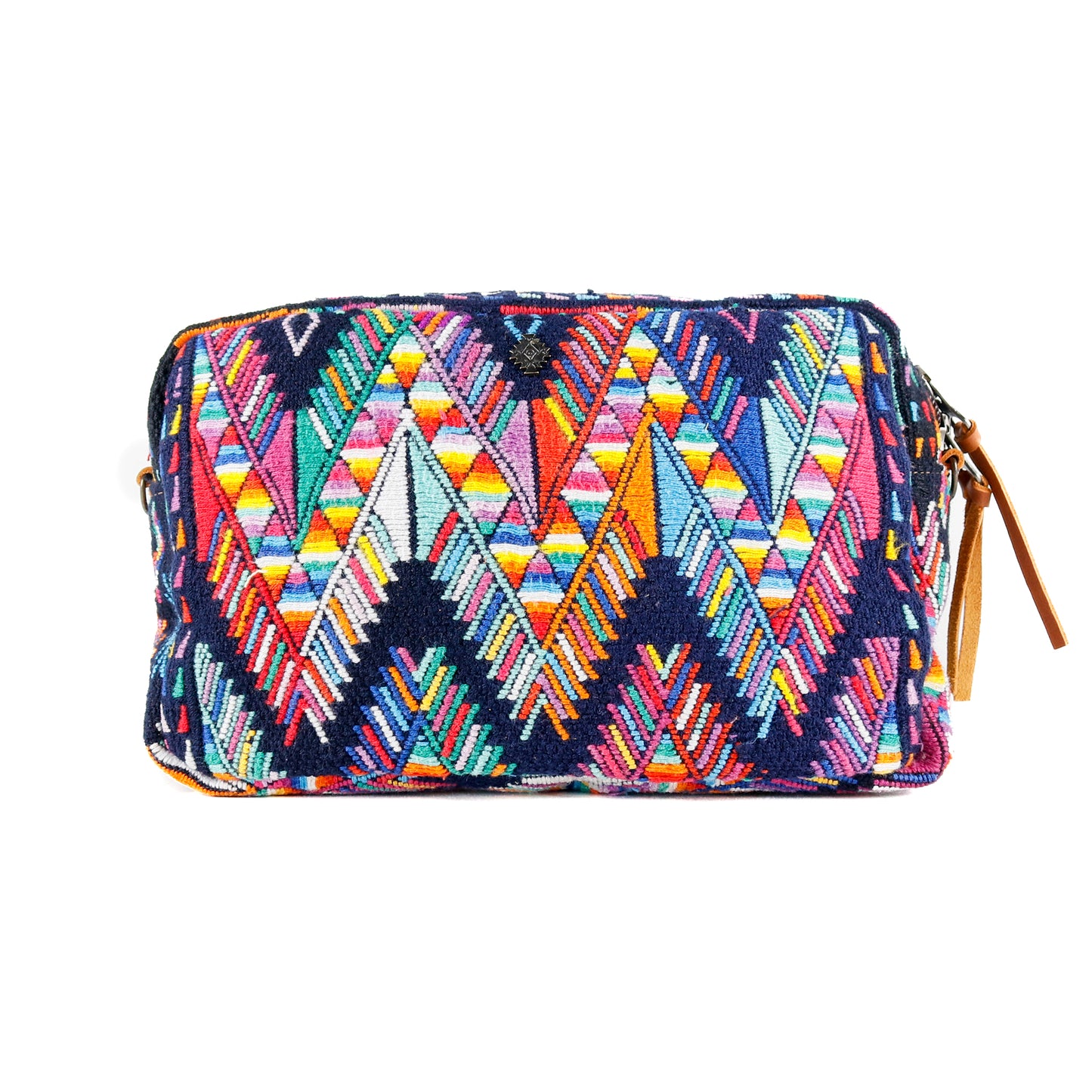 LARGE WANDER BAG + STRAP SET - OOAK HUIPIL & CORTE - CAFE - NO. 16160