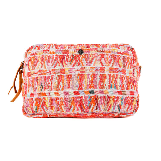 LARGE WANDER BAG + STRAP SET - OOAK HUIPIL & CORTE - CAFE - NO.16161