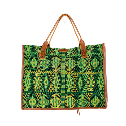 PERFECT TRAVEL TOTE - OOAK HUIPIL - CAFE - NO. 16382