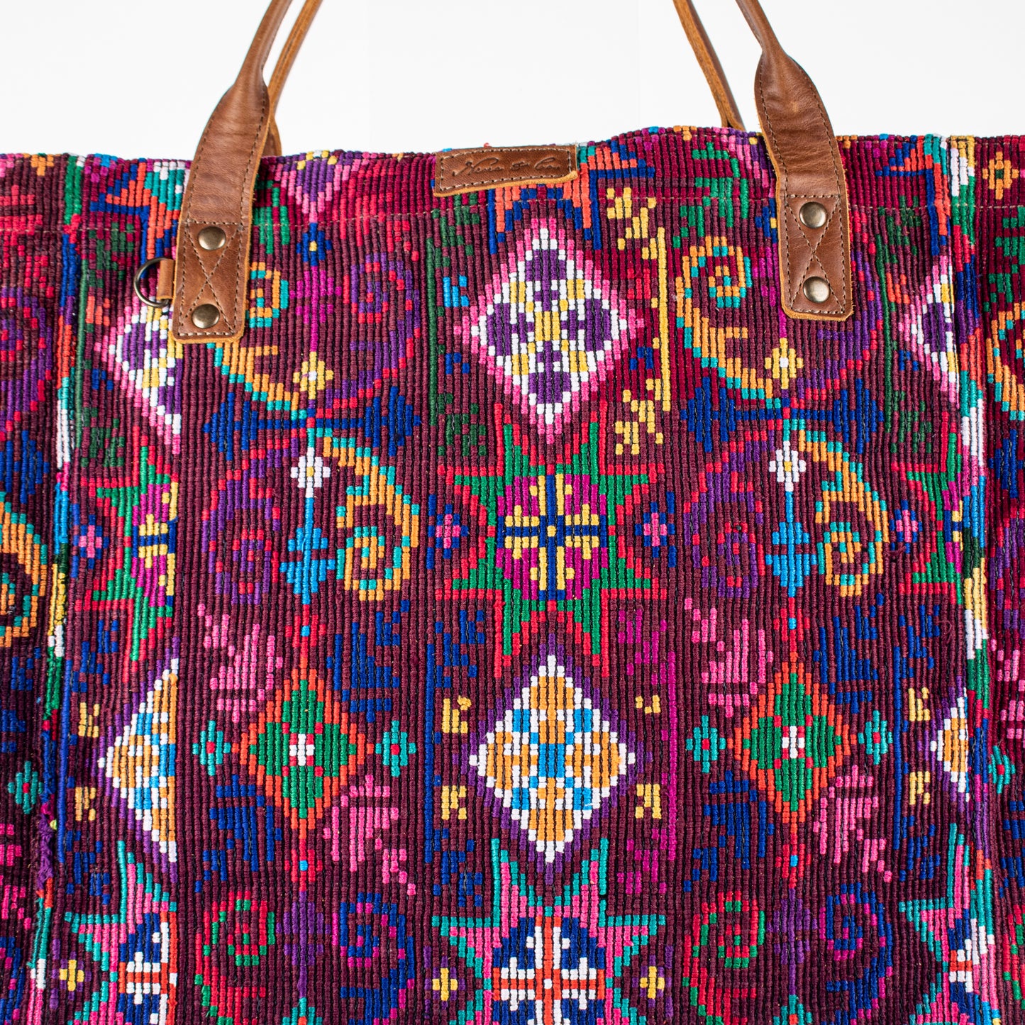 PERFECT TRAVEL TOTE - OOAK HUIPIL - CAFE - NO. 16383