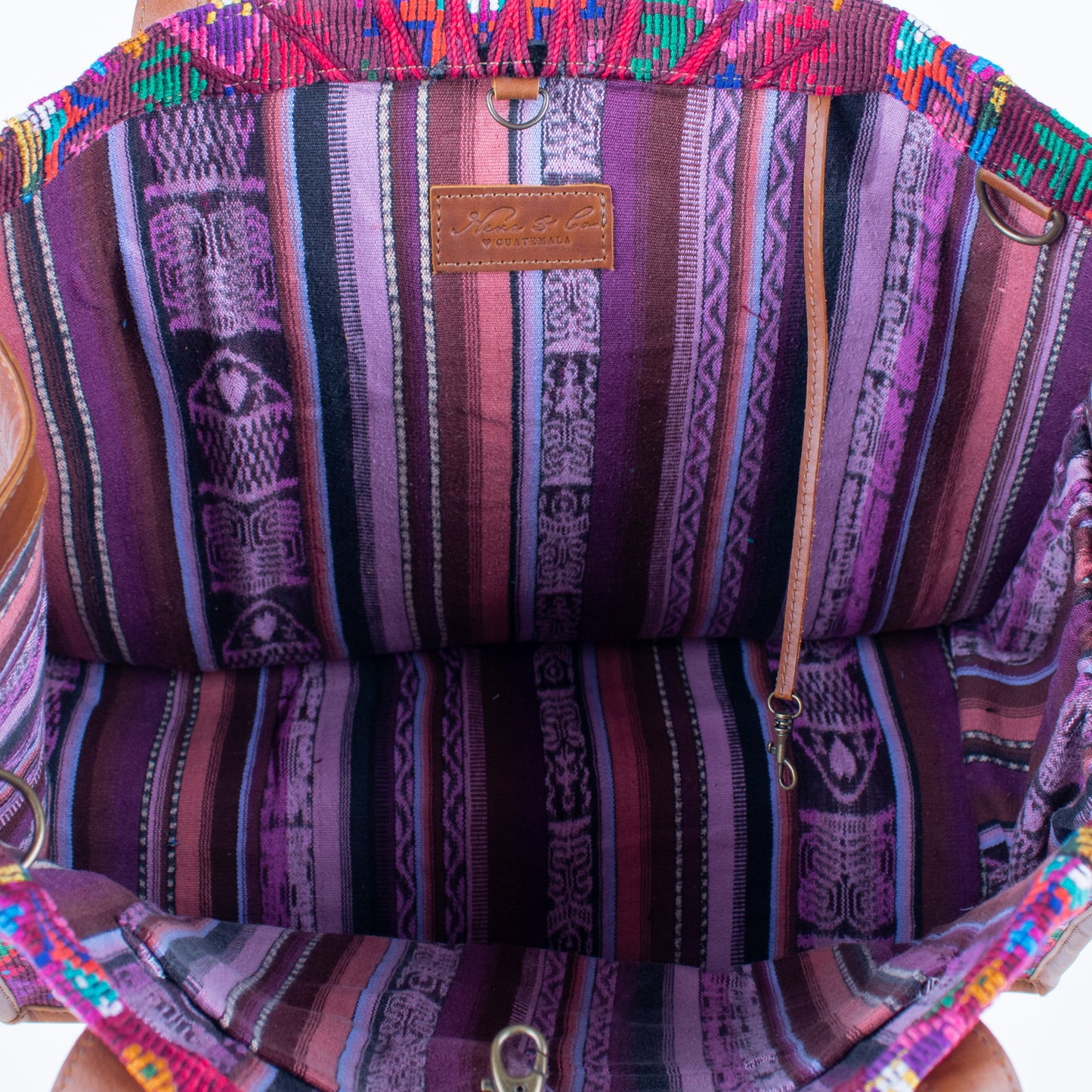 PERFECT TRAVEL TOTE - OOAK HUIPIL - CAFE - NO. 16383