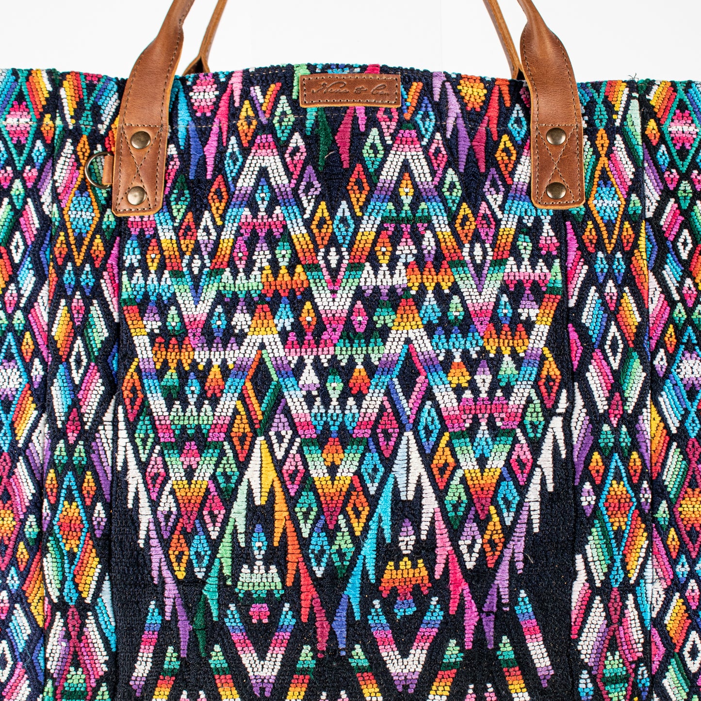 PERFECT TRAVEL TOTE - OOAK HUIPIL - CAFE - NO. 16390