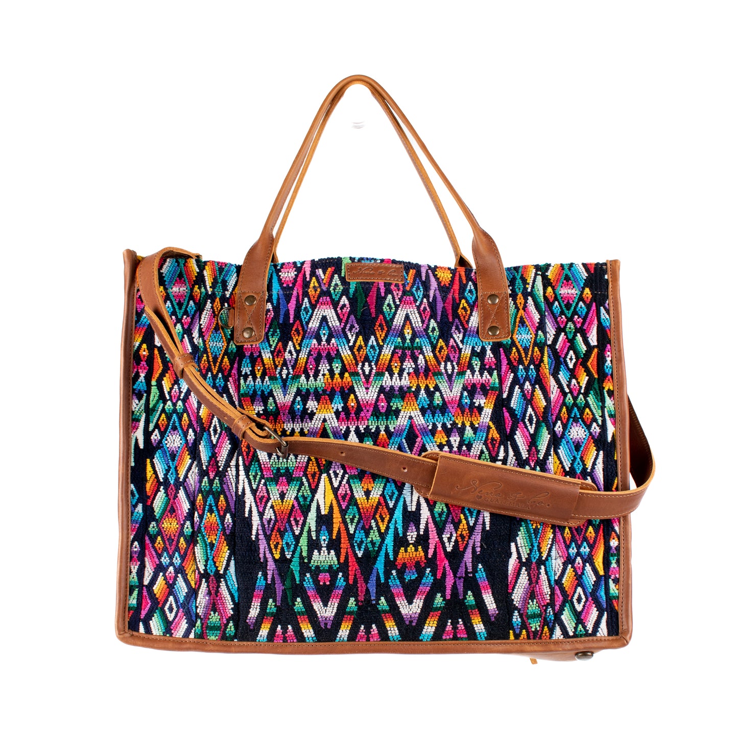 PERFECT TRAVEL TOTE - OOAK HUIPIL - CAFE - NO. 16390