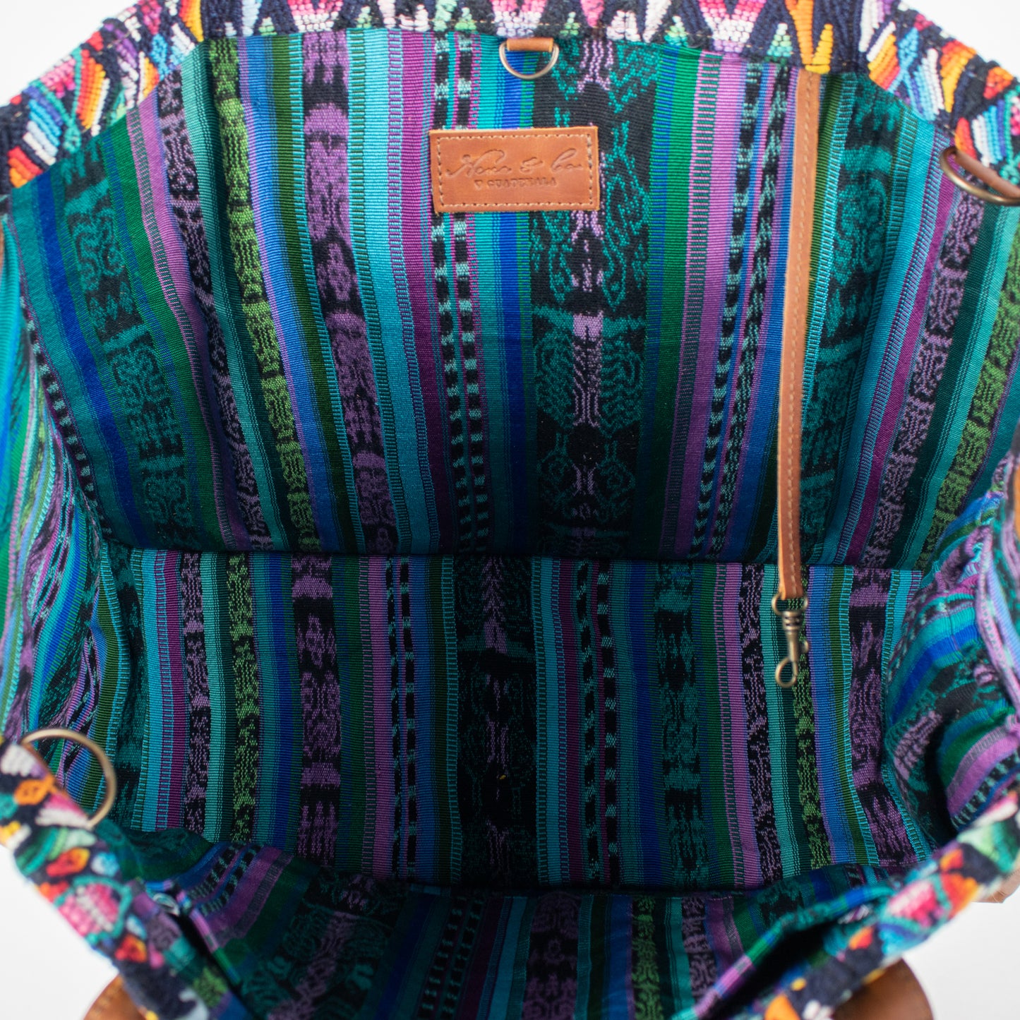 PERFECT TRAVEL TOTE - OOAK HUIPIL - CAFE - NO. 16390