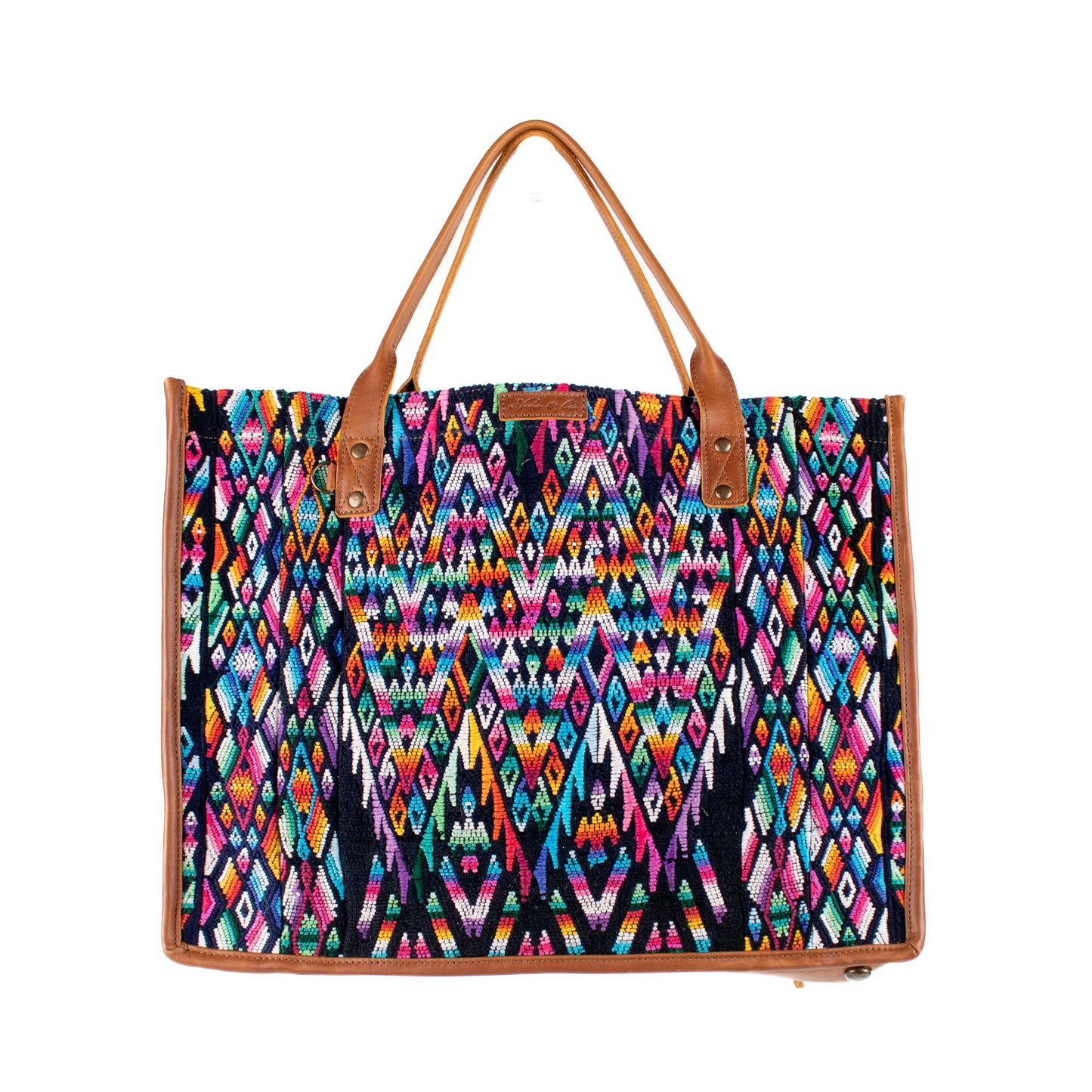 PERFECT TRAVEL TOTE - OOAK HUIPIL - CAFE - NO. 16390