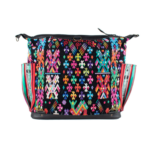 BEATRIZ CDB + DIAMANTE STRAP - OOAK HUIPIL - BLACK - NO. 16396