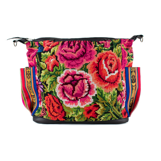 BEATRIZ CDB + DIAMANTE STRAP - OOAK HUIPIL - BLACK - NO. 16398