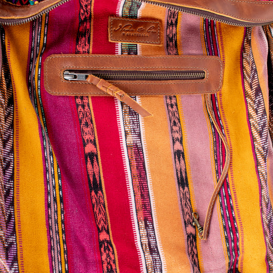 BEATRIZ CDB + DIAMANTE STRAP - OOAK HUIPIL - CAFE - NO. 16461