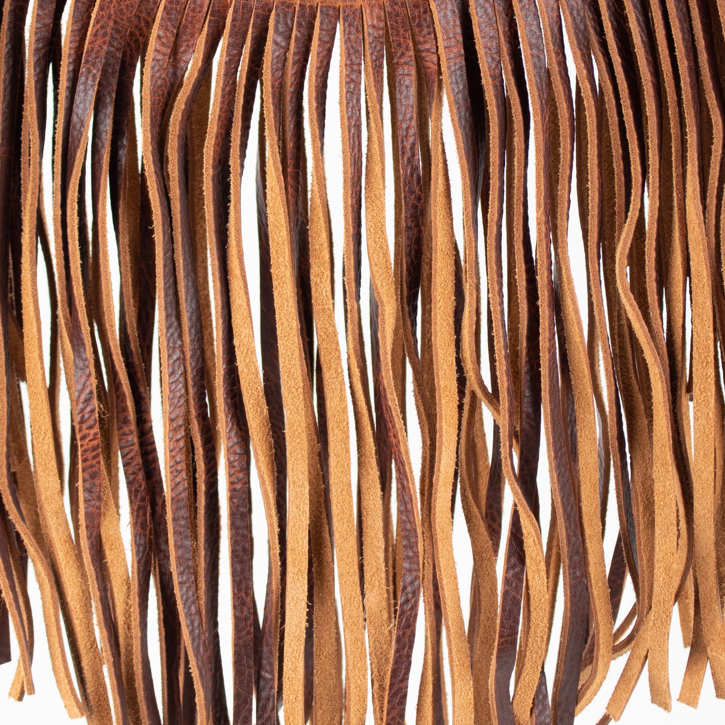 BOHO FRINGE SADDLE BAG - OOAK HUIPIL - HONEY - NO. 16633