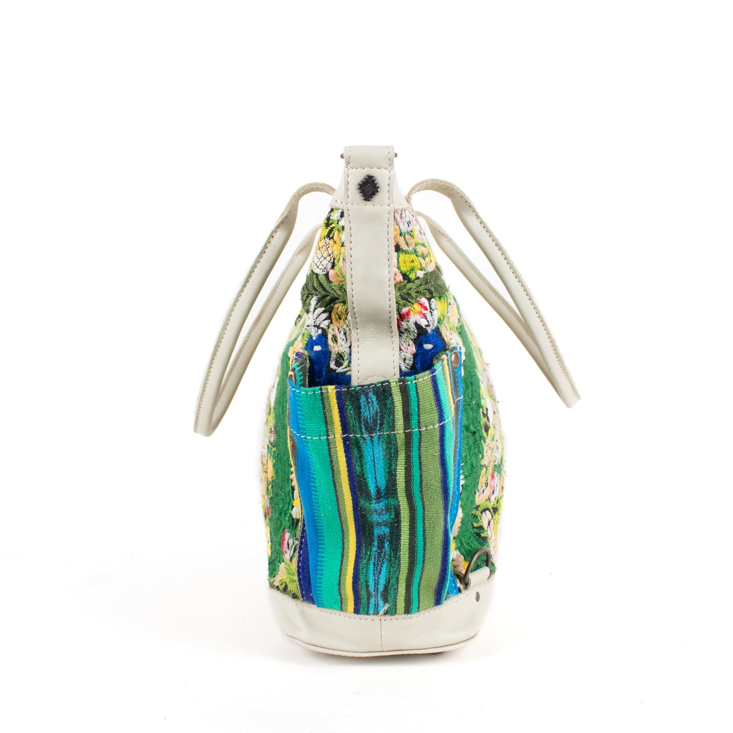 THE MEDIUM PERFECT BAG - OOAK HUIPIL - BONE - NO. 16645