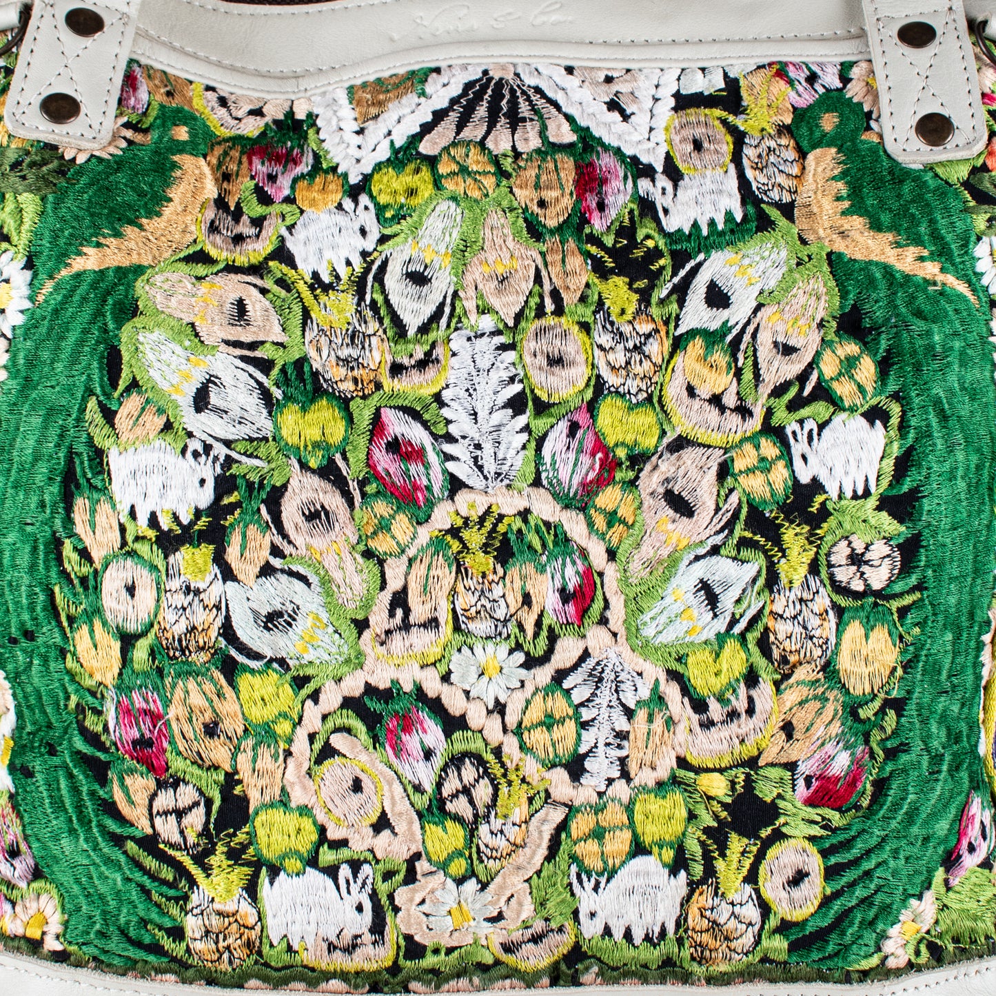 THE MEDIUM PERFECT BAG - OOAK HUIPIL - BONE - NO. 16645