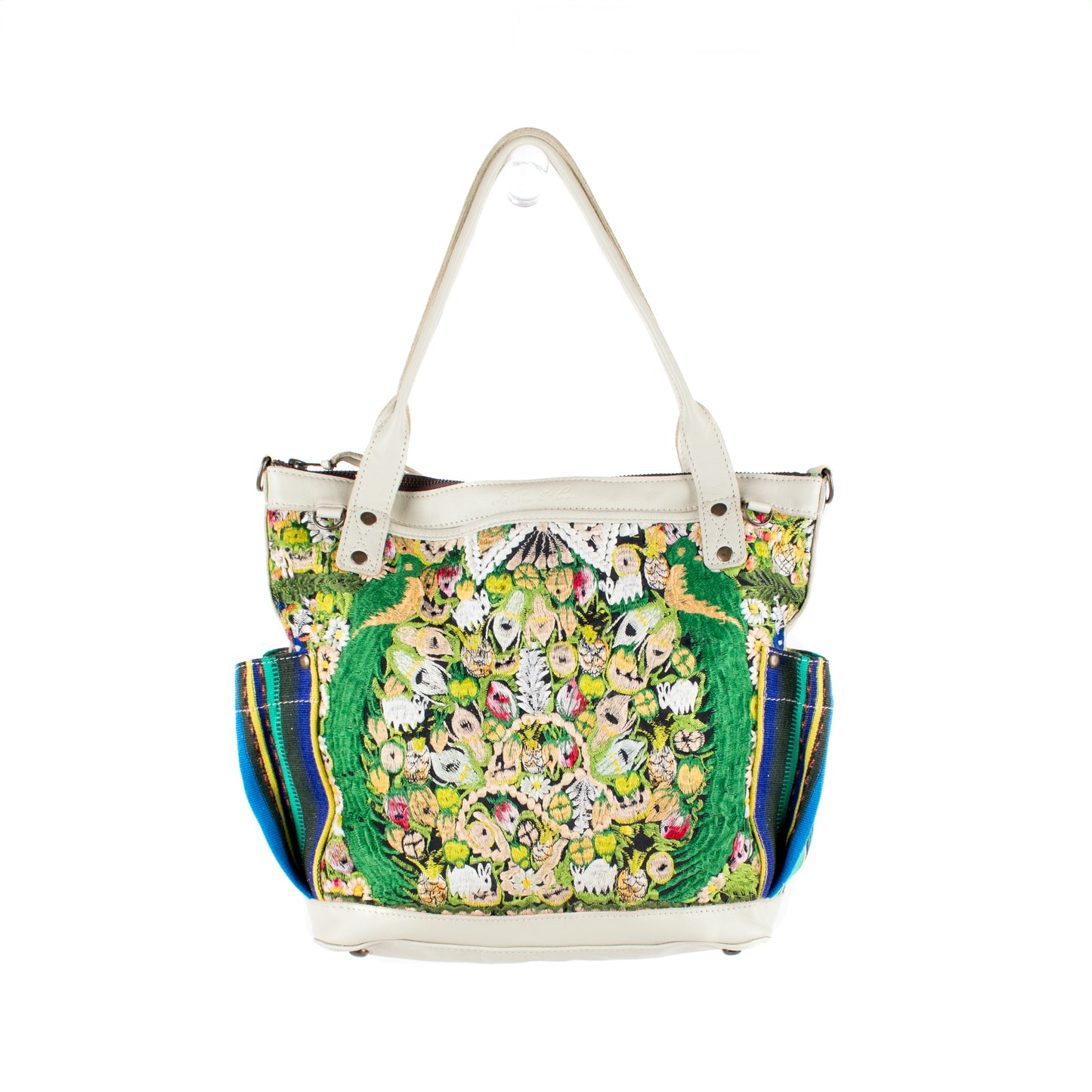 THE MEDIUM PERFECT BAG - OOAK HUIPIL - BONE - NO. 16645