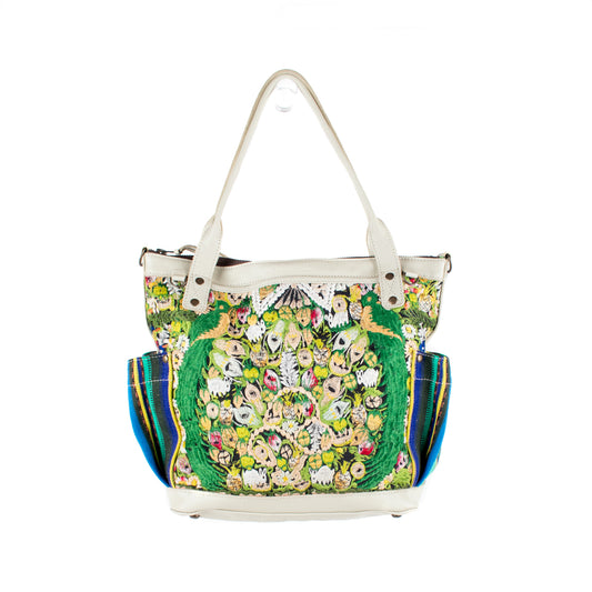 THE MEDIUM PERFECT BAG - OOAK HUIPIL - BONE - NO. 16645