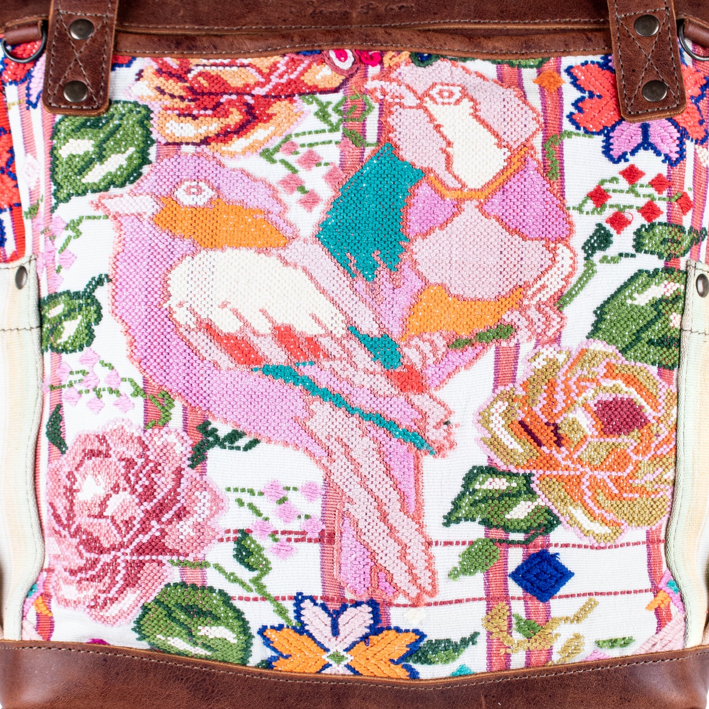 THE MEDIUM PERFECT BAG - OOAK HUIPIL - TERRACOTA - NO. 16646