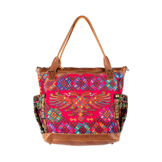 THE MEDIUM PERFECT BAG - OOAK HUIPIL - CAFE - NO. 16664