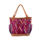 THE MEDIUM PERFECT BAG - OOAK HUIPIL - CAFE - NO. 16666