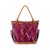 THE MEDIUM PERFECT BAG - OOAK HUIPIL - CAFE - NO. 16666