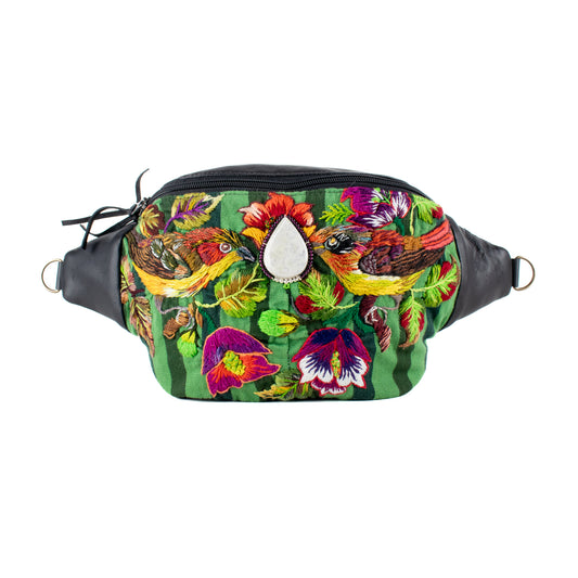 EL DON MANNY PACK WITH JADE - OOAK HUIPIL - BLACK - NO. 16723