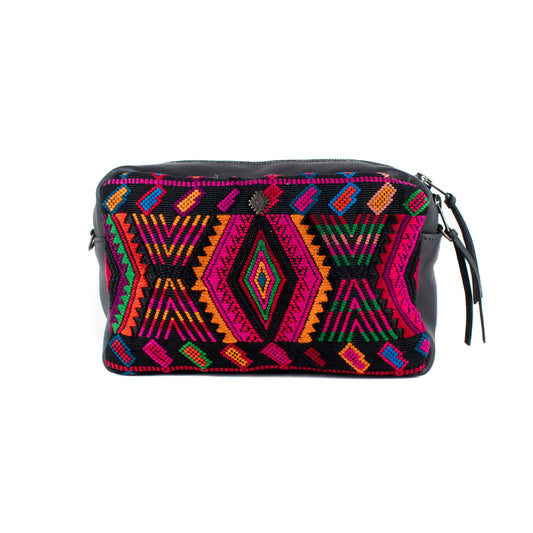 WANDER CROSSBODY BAG + STRAP SET - OOAK HUIPIL - BLACK - NO. 16728