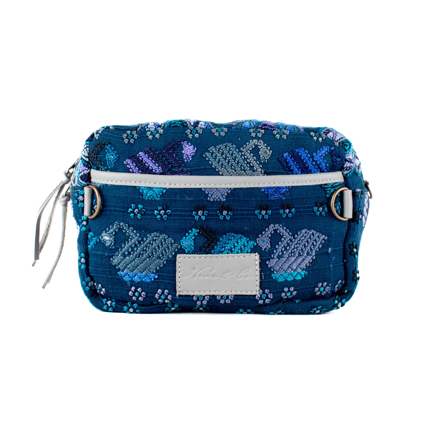 WANDER CROSSBODY BAG + STRAP SET - OOAK HUIPIL - PLATINUM - NO. 16744