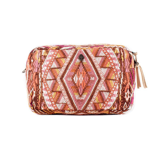 WANDER CROSSBODY BAG + STRAP SET - OOAK HUIPIL - LATTE - NO. 16746