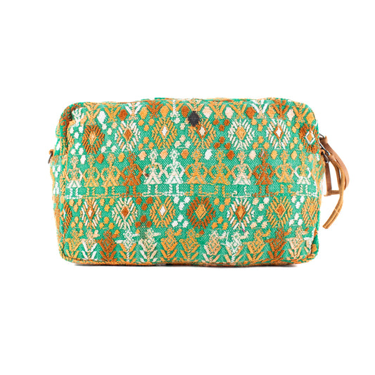 LARGE WANDER BAG + STRAP SET - OOAK HUIPIL - CAFE - NO. 16781