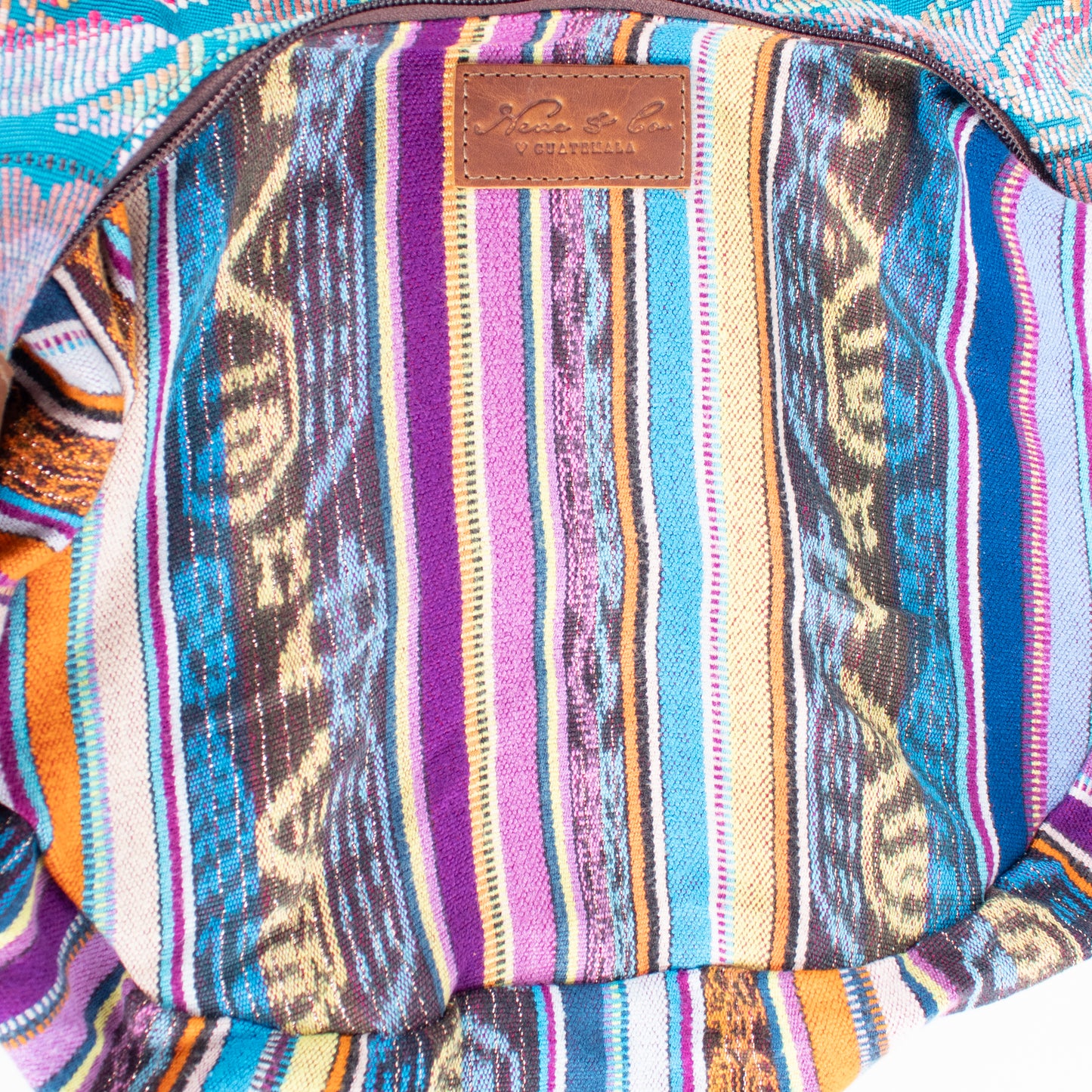LARGE BOHO SADDLE BAG - OOAK HUIPIL - CAFE - NO. 16986