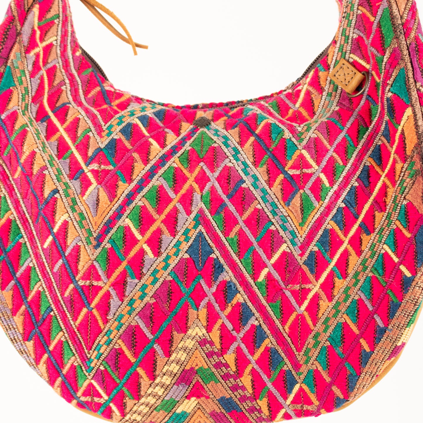LARGE BOHO SADDLE BAG - OOAK HUIPIL - AMARILLO - NO. 16993