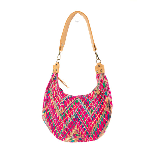 LARGE BOHO SADDLE BAG - OOAK HUIPIL - AMARILLO - NO. 16993
