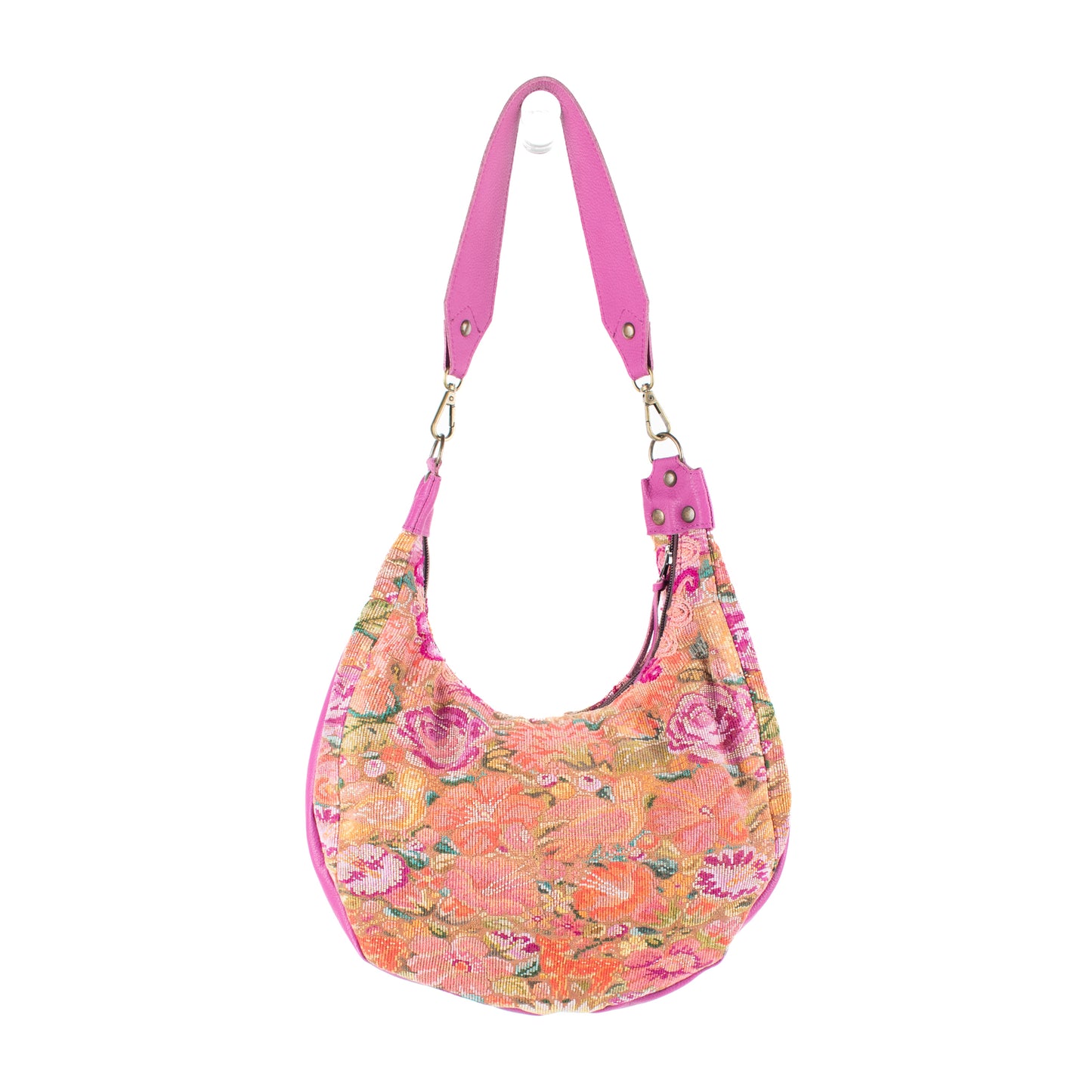 LARGE BOHO SADDLE BAG - OOAK HUIPIL - BABY RHINO - NO. 16995
