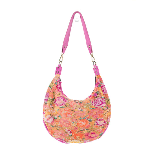 LARGE BOHO SADDLE BAG - OOAK HUIPIL - BABY RHINO - NO. 16995