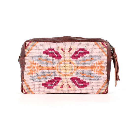 H&S WANDER CROSSBODY SET - OOAK BEADED PANEL - COPPER - NO. 17093