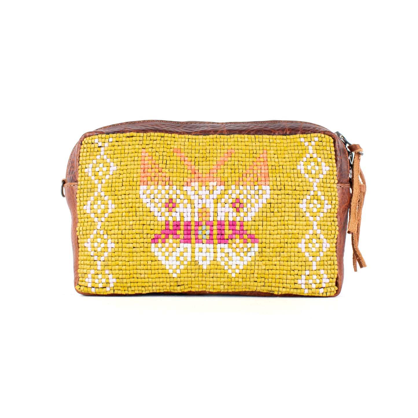 H&S WANDER CROSSBODY SET - OOAK BEADED PANEL - HONEY - NO. 17099